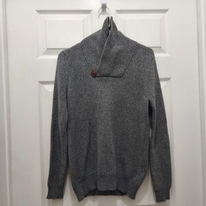 Bonobos Gray Speckled Wool Cowl Neck Sweater